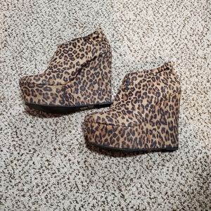 Cheetah Print Ankle Boots